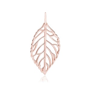 Pandantiv argint placat cu aur roz model frunza DiAmanti Z1689CRG-DIA (Argint 925‰ 1,2 g.)